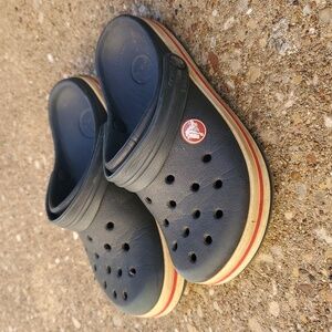 Crocs Iconic Comfort Classic Navy Blue Slip On Clogs Water Shoes 12 13